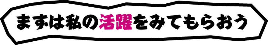 まずは私の活躍をみてもらおう