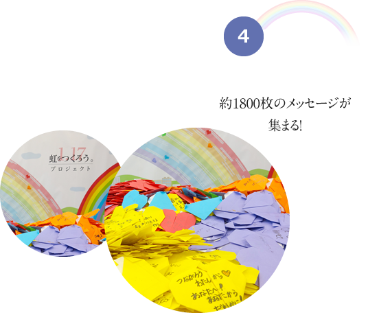 4 約1800枚のメッセージが集まる！